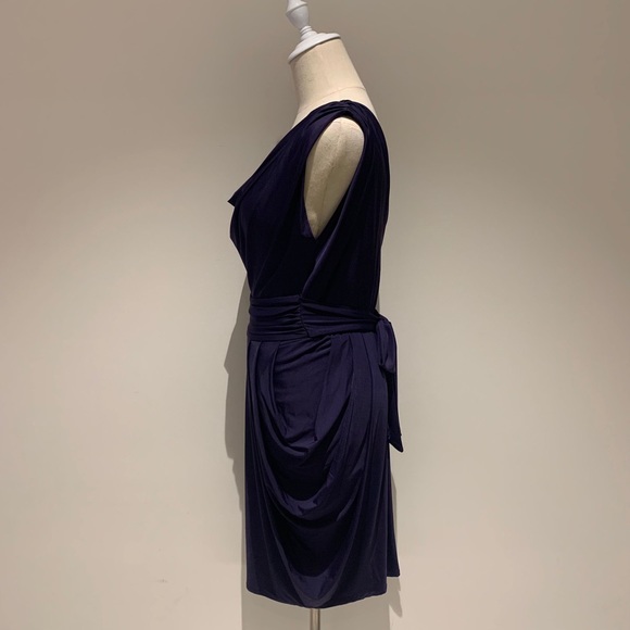 Wayne Cooper Drape Dress In Purple - Picture 7 of 11